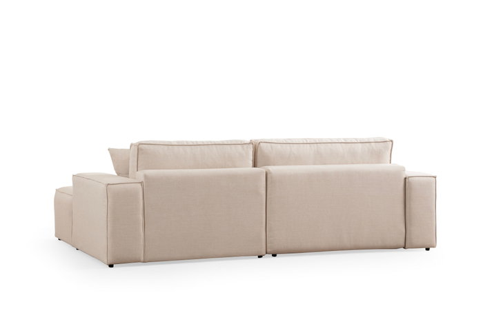 Atelier Del Sofa Sofá-Cama Esquinero Ecru 260cm Ancho x 170cm Profundidad, convertible en cama 206cm x 145cm